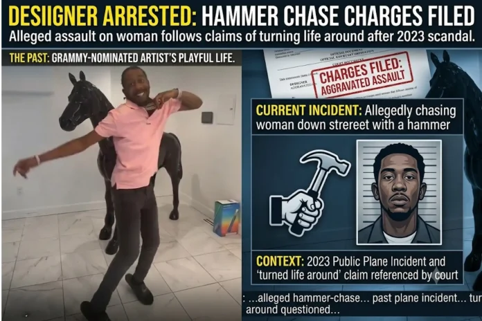 Desiigner arrested hammer attack