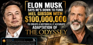 Elon Musk Pledges $100M to Mel Gibson for Historically Accurate ‘The Odyssey’ Film Elon Musk Mel Gibson Odyssey