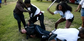 Female Police Officer Attacked During Teen Takeover in North Charleston North Charleston teen takeover police officer