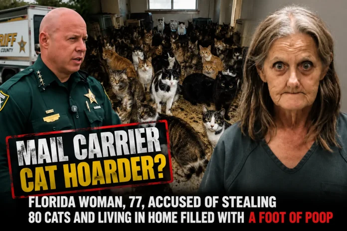 Florida mail carrier steals 80 cats