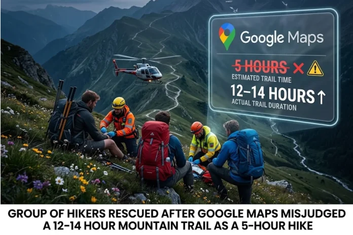 Google Maps hikers rescue