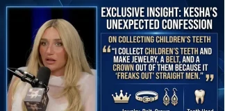 Kesha Reveals She Collects Children’s Teeth to Make Bizarre Jewelry Kesha collects children's teeth