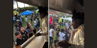 Kodak Black Goes Viral Working as Cashier and Taking Police Food Orders in Pompano Beach Kodak Black cashier Pompano Beach