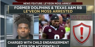 Former Dolphins RB Leveon Moss Arrested After Tragic Gun Incident Involving 2-Year-Old Son Leveon Moss arrested toddler gun incident