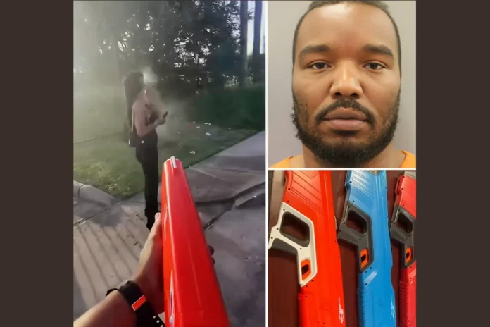 motorized water gun drive-by arrest