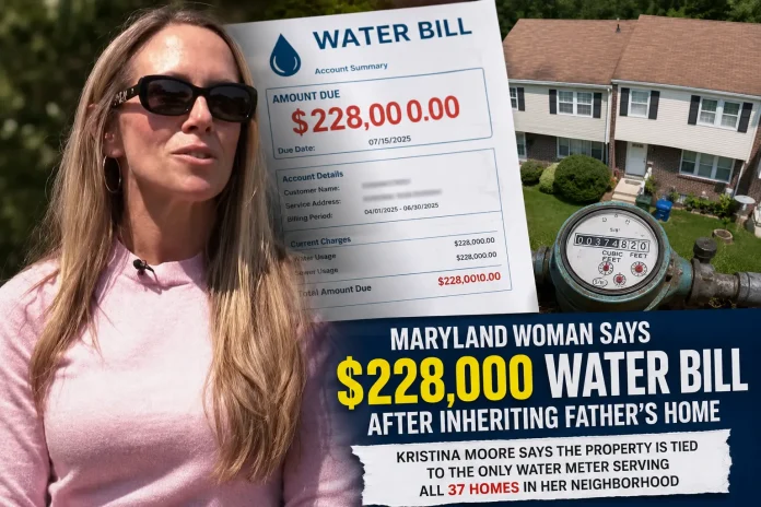 Maryland $228,000 water bill