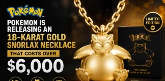 Pokemon Unveils $6,000 18-Karat Gold Snorlax Necklace for Collectors gold Snorlax necklace