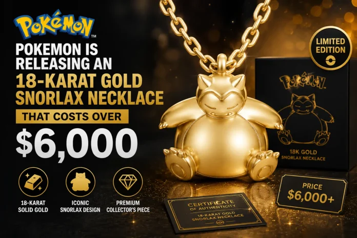 gold Snorlax necklace