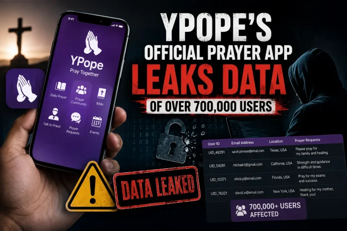 Pope's Official Prayer App Leaks Data of Over 700,000 Users