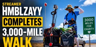 Streamer HMBLZAYY Completes 3,000-Mile Walk for Charity After 124 Days Streamer HMBLZAYY Completes 3,000-Mile Walk for Charity After 124 Days