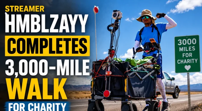 Streamer HMBLZAYY Completes 3,000-Mile Walk for Charity After 124 Days Streamer HMBLZAYY Completes 3,000-Mile Walk for Charity After 124 Days