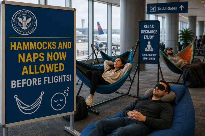 TSA Surprises Travelers: Hammocks and Naps Now Allowed Before Flights