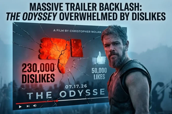The Odyssey trailer dislikes