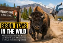 Yellowstone National Park Confirms Bison That Attacked Man Will Not Be Euthanized Yellowstone bison attack 65-year-old man