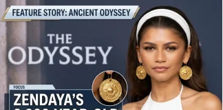 Zendaya Stuns in 3,000-Year-Old Earrings at The Odyssey London Photocall Zendaya 3000 year old earrings