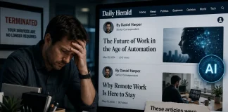 Fired Journalist Discovers AI-Written Articles Published Under His Name AI written articles journalist fired