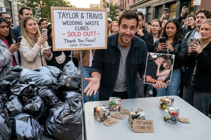 Taylor Swift wedding garbage cubes