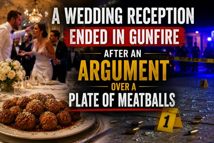 wedding reception gunfire