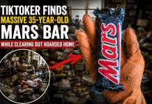TikToker Goes Viral After Finding Massive 35-Year-Old Mars Bar in Hoarder House 35-year-old Mars bar