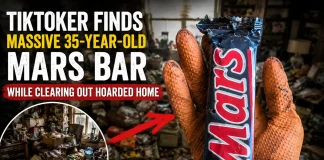 TikToker Goes Viral After Finding Massive 35-Year-Old Mars Bar in Hoarder House 35-year-old Mars bar