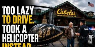 69-Year-Old Man Questioned After Landing Helicopter in Cabela parking lot Helicopter lands in Cabela parking lot