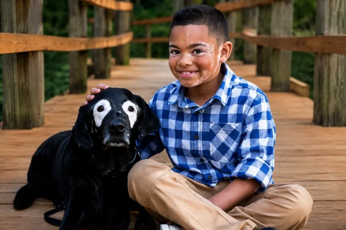 Carter Blanchard vitiligo dog