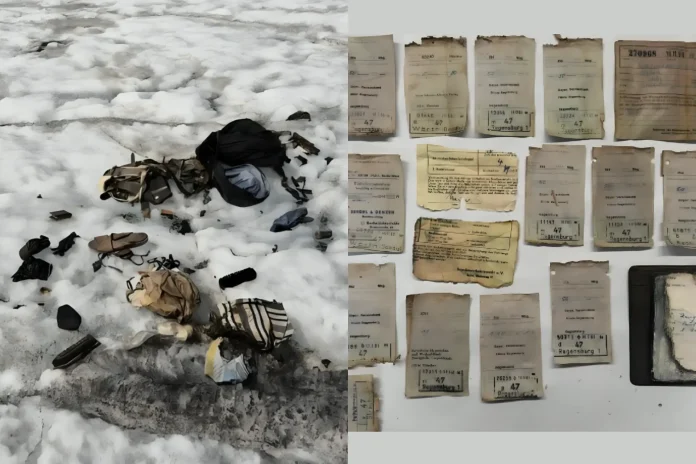 86 year old mountaineer reunited backpack 63 years Austrian Alps