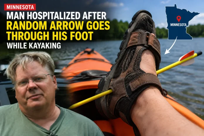 Minnesota kayaker struck by arrow