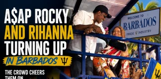 A$AP Rocky and Rihanna Turn Up in Barbados as Crowd Cheers A$AP Rocky Rihanna Barbados