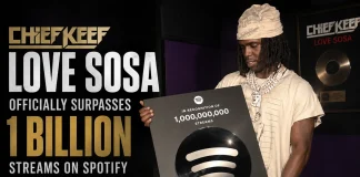 Chief Keef’s Love Sosa Officially Surpasses 1 Billion Streams on Spotify Chief Keef Love Sosa 1 billion streams