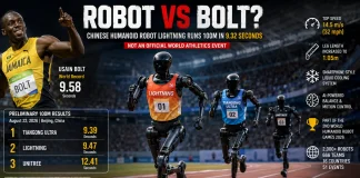 Chinese Humanoid Robot Breaks Usain Bolt’s 100m Sprint World Record Chinese Humanoid Robot Breaks Usain Bolt's 100m Sprint World Record
