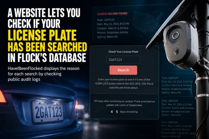 Have I Been Flocked license plate search