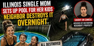 Neighbor Destroys Illinois Single Mom’s Backyard Pool Over Noisy Kids Illinois single mom pool destroyed