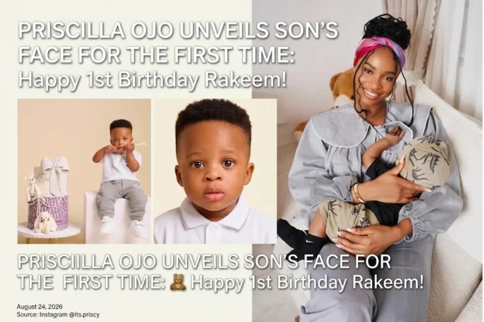Priscilla Ojo son face reveal