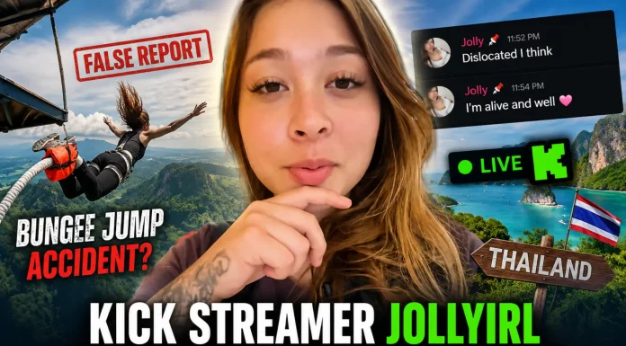 Kick Streamer JollyIRL Confirms She is Alive After Bungee Jumping Death Hoax JollyIRL bungee jumping accident