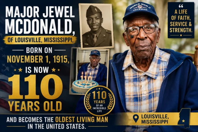 Major Jewel McDonald oldest man