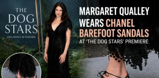 Margaret Qualley Wears Chanel Barefoot Sandals at The Dog Stars Premiere Margaret Qualley Chanel barefoot sandals