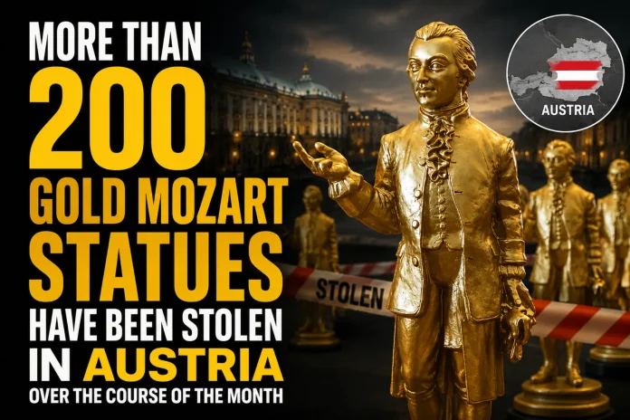 Mozart statues stolen Austria