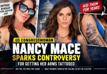 Defeated Congresswoman Nancy Mace Shows Off Long-Hidden Arm Tattoos Nancy Mace arm tattoos