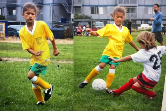 Zendaya childhood football photos