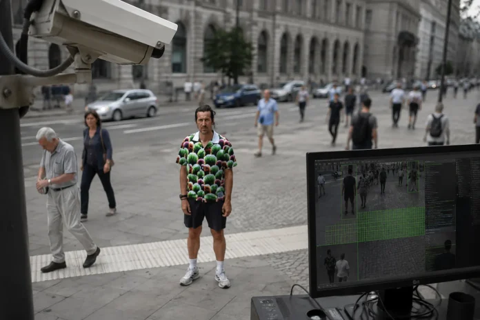 Simon Weckert 88 dollar t-shirt invisible AI surveillance cameras