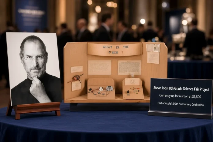 Steve Jobs science fair project auction
