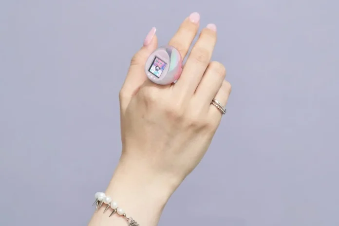 Tamagotchi wearable ring virtual pet finger