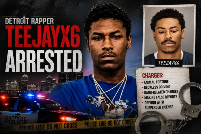 Teejayx6 arrested