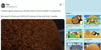 Viral Needle in a Haystack Game Spawns Dozens of Roblox Copies in 48 Hours Needle in a haystack game Roblox copies