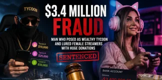 Fake Tycoon Sentenced in $3.4 Million Fraud Scheme Targeting Female Streamers streamer donation fraud sentence
