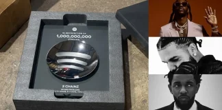 2 Chainz Unboxes Spotify Billions Plaque for “F**kin’ Problems,” Says Lineup Won’t Reunite 2 Chainz Spotify Billions plaque