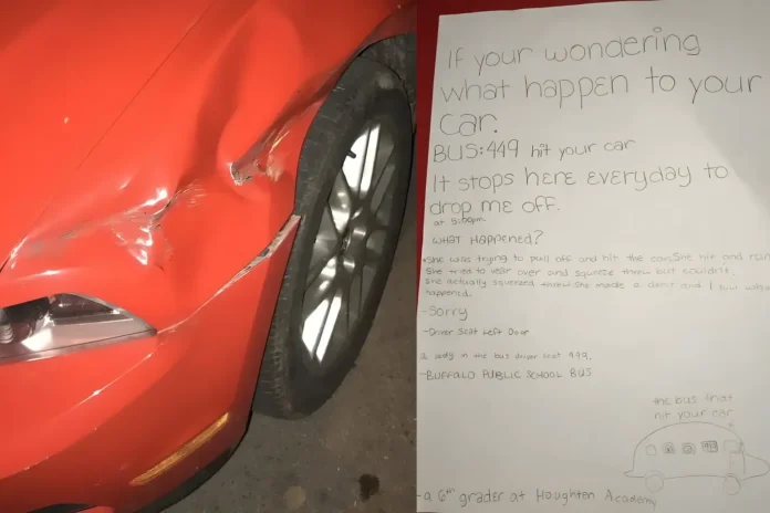 College Student Returns to Damaged Mustang, Finds Sixth-Grader's Crash Note