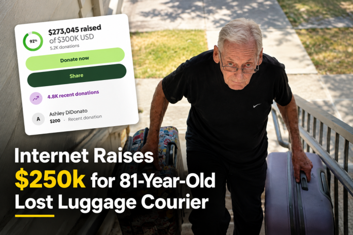 Internet Raises $250k for 81-Year-Old Lost Luggage Courier