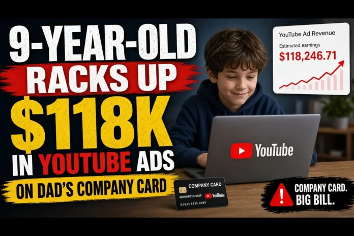 kid YouTube ads dad card